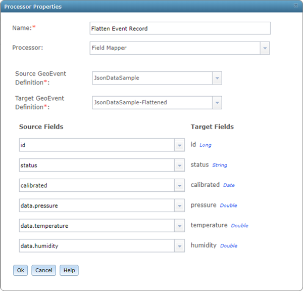 Example of using dot (.) notation to access nested fields in the Field Mapper Processor properties Example of using dot (.) notation to access nested fields in the Field Mapper Processor properties