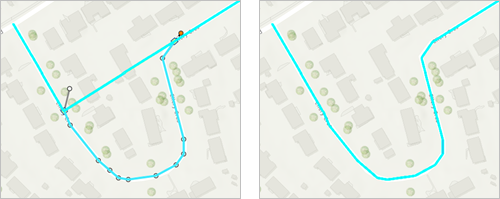 Reshape a line feature Reshape a line feature